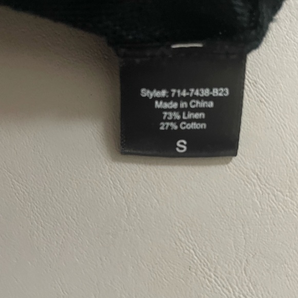 Jenni Kayne Finley Cardigan Black Linen Small - Picture 8 of 10